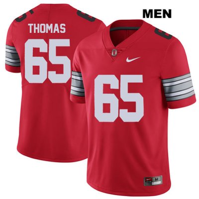 Men's NCAA Ohio State Buckeyes Phillip Thomas #65 College Stitched 2018 Spring Game Authentic Nike Red Football Jersey OW20K38ST